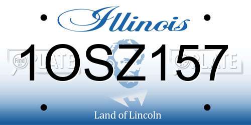 1OSZ157 Illinois License Plate