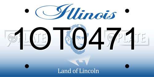 1OT0471 Illinois License Plate