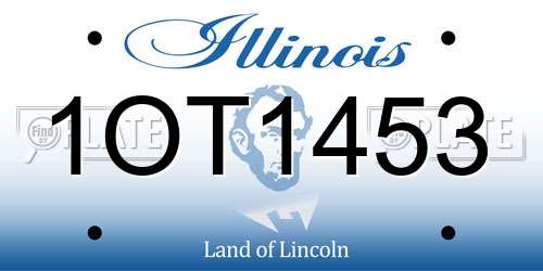 1OT1453 Illinois License Plate