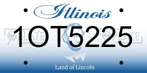 1OT5225 Illinois License Plate