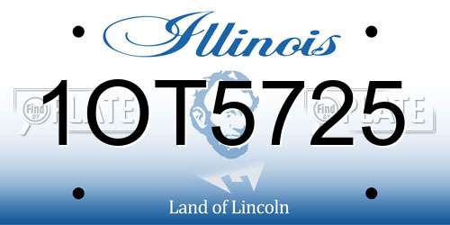 1OT5725 Illinois License Plate