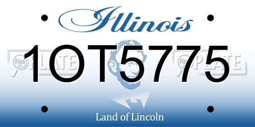 1OT5775 Illinois License Plate