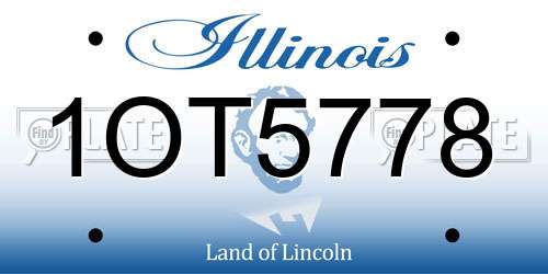 1OT5778 Illinois License Plate