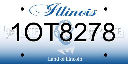 1OT8278 Illinois License Plate