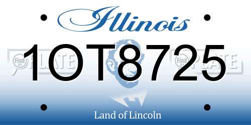 1OT8725 Illinois License Plate