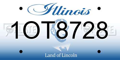 1OT8728 Illinois License Plate