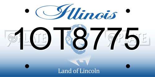 1OT8775 Illinois License Plate