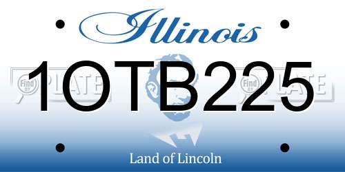 1OTB225 Illinois License Plate