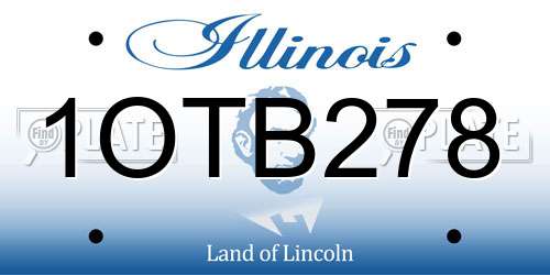 1OTB278 Illinois License Plate