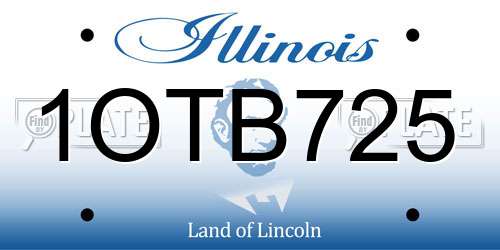 1OTB725 Illinois License Plate
