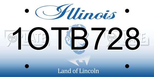 1OTB728 Illinois License Plate