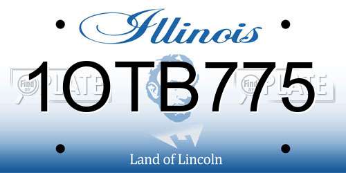 1OTB775 Illinois License Plate