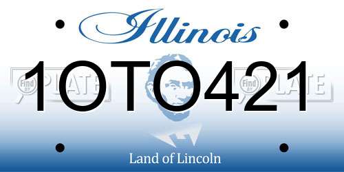 1OTO421 Illinois License Plate