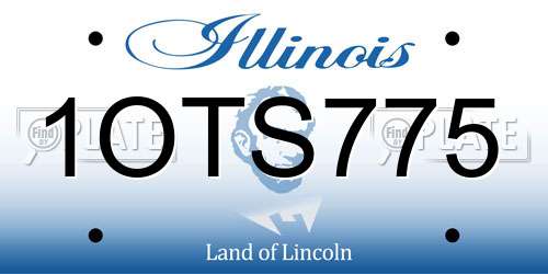1OTS775 Illinois License Plate