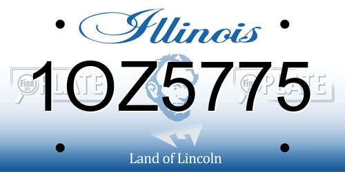 1OZ5775 Illinois License Plate