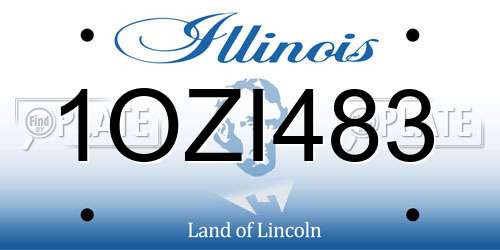1OZI483 Illinois License Plate