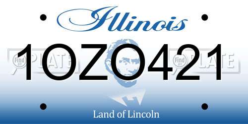 1OZO421 Illinois License Plate