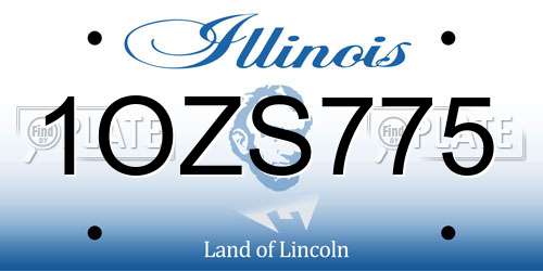 1OZS775 Illinois License Plate