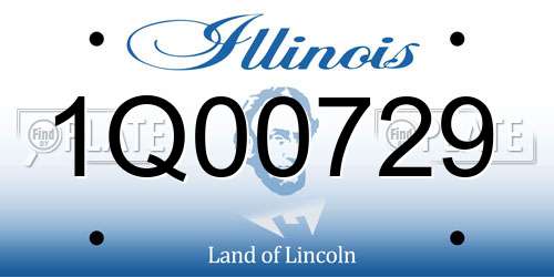 1Q00729 Illinois License Plate