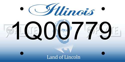 1Q00779 Illinois License Plate