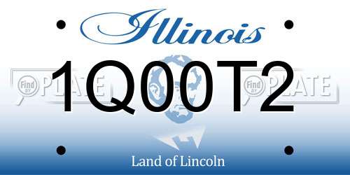 1Q00T2 Illinois License Plate