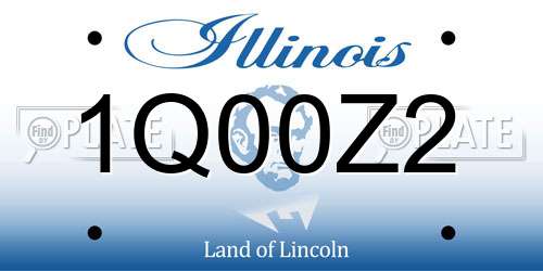 1Q00Z2 Illinois License Plate