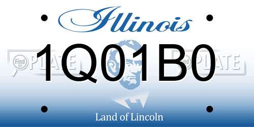 1Q01B0 Illinois License Plate