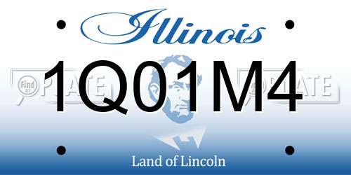 1Q01M4 Illinois License Plate