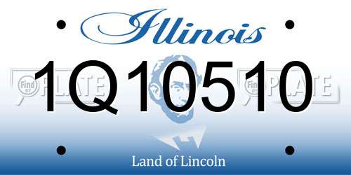 1Q10510 Illinois License Plate