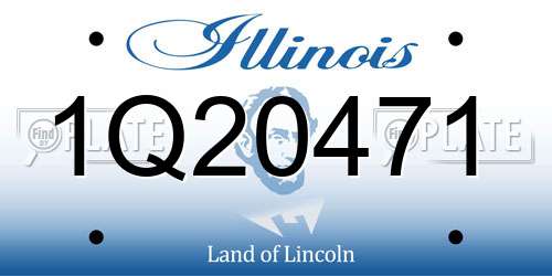 1Q20471 Illinois License Plate