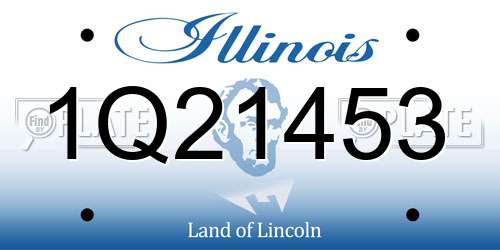 1Q21453 Illinois License Plate