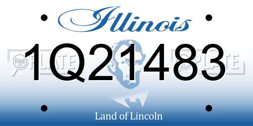 1Q21483 Illinois License Plate