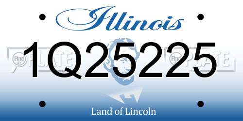 1Q25225 Illinois License Plate