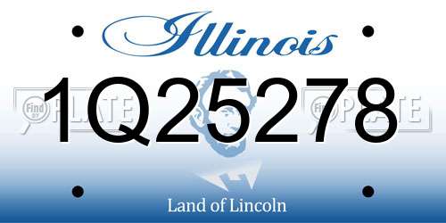 1Q25278 Illinois License Plate