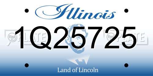1Q25725 Illinois License Plate
