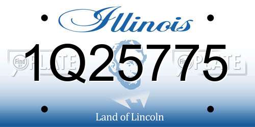 1Q25775 Illinois License Plate