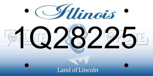 1Q28225 Illinois License Plate