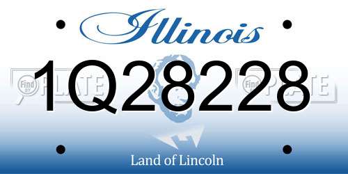1Q28228 Illinois License Plate