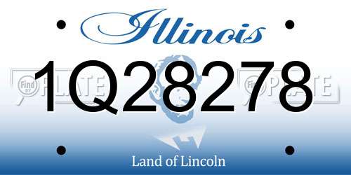 1Q28278 Illinois License Plate