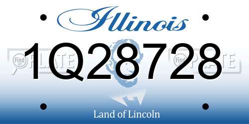 1Q28728 Illinois License Plate