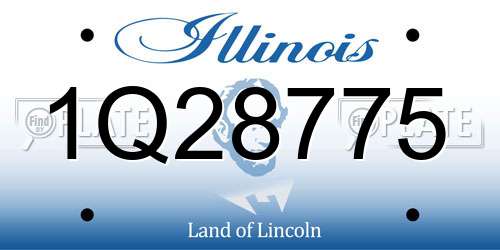 1Q28775 Illinois License Plate