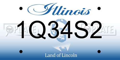 1Q34S2 Illinois License Plate