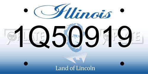 1Q50919 Illinois License Plate