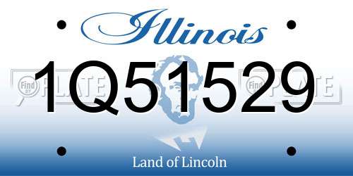 1Q51529 Illinois License Plate