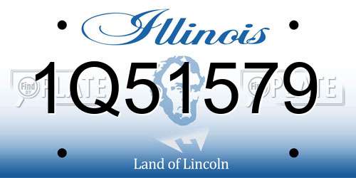 1Q51579 Illinois License Plate