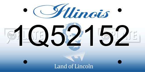 1Q52152 Illinois License Plate