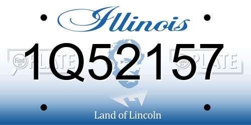 1Q52157 Illinois License Plate