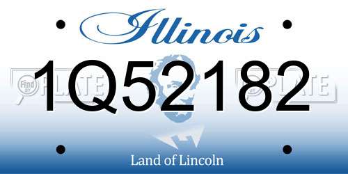 1Q52182 Illinois License Plate