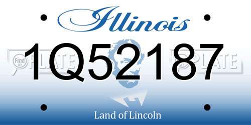 1Q52187 Illinois License Plate