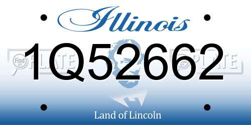 1Q52662 Illinois License Plate